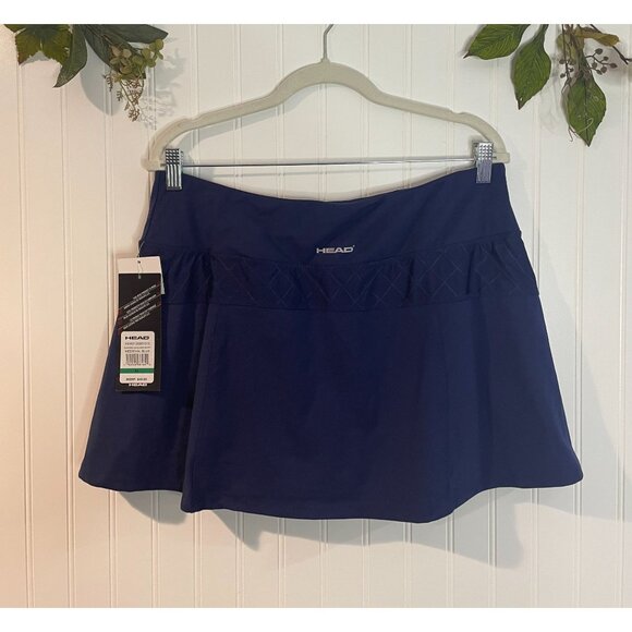 Head Navy Blue Tennis Skort XL With Built-In Shorts & Pleated Design - Picture 2 of 12